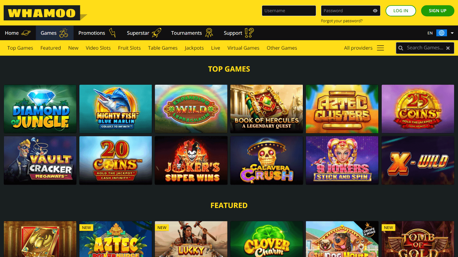 Whamoo Casino Spielgalerie